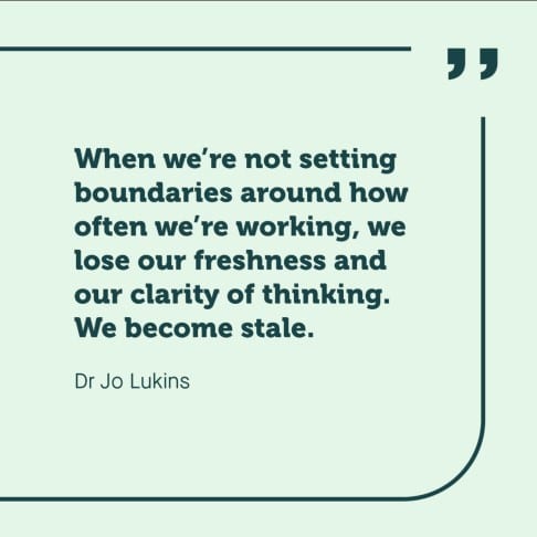 healthy work/life boundaries
