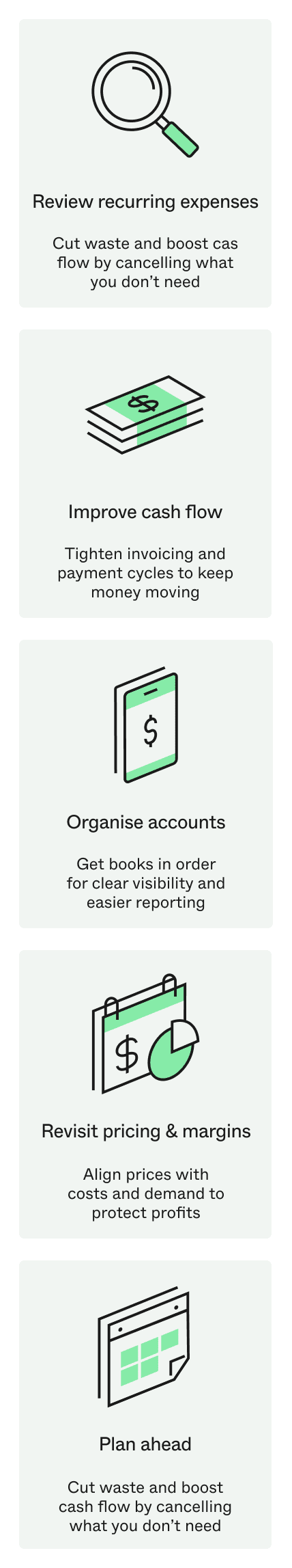 Tidying up your finances