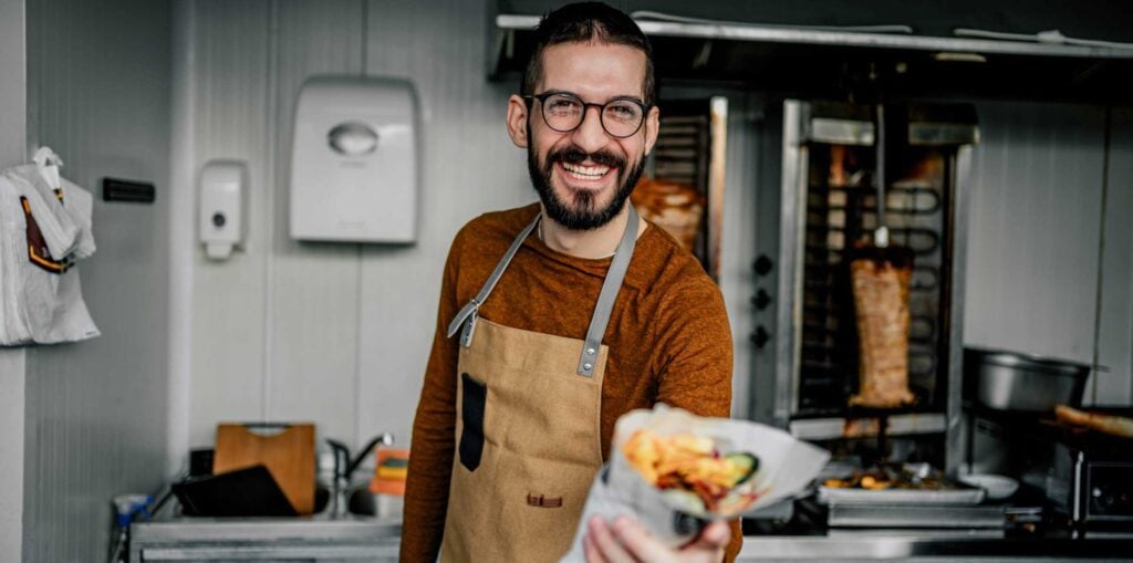 Franchise owner showcases their food