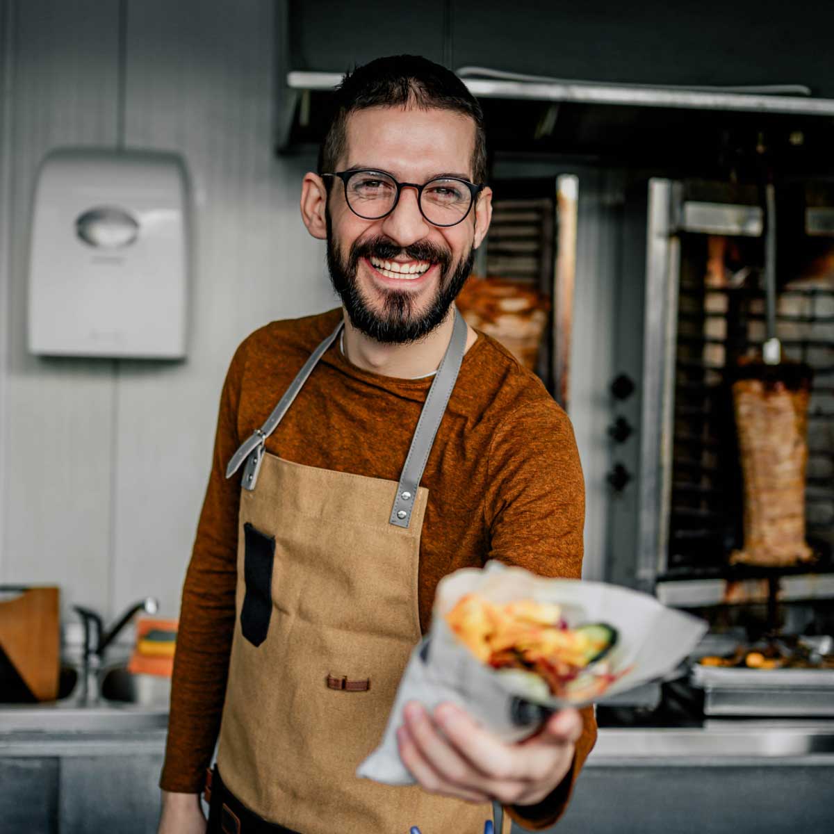 Franchise owner showcases their food