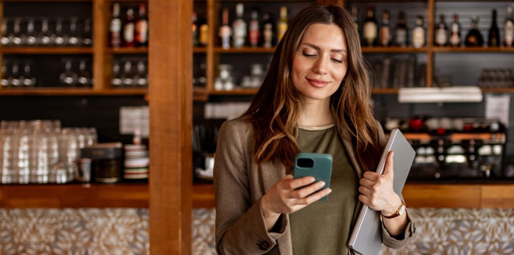 Bar manager using smartphone