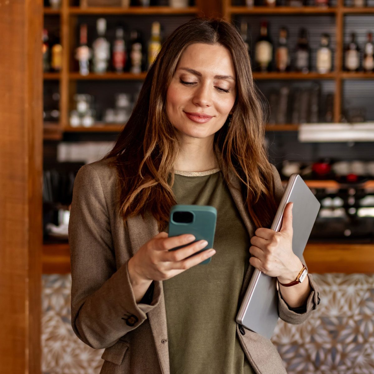 Bar manager using smartphone