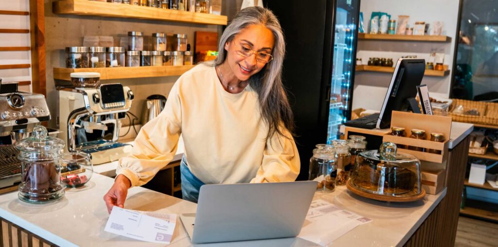 Business owner does finances